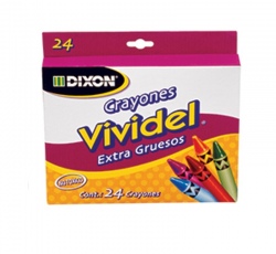 Crayones Vividel 24 pza.